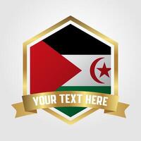 golden Luxus Western Sahara Etikette Illustration vektor