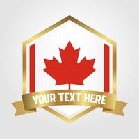 golden Luxus Kanada Etikette Illustration vektor