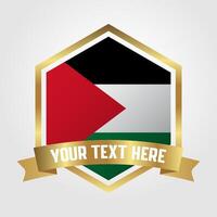 golden Luxus Palästina Etikette Illustration vektor