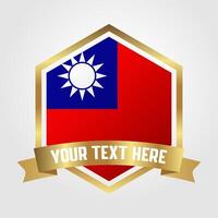 golden Luxus Taiwan Etikette Illustration vektor