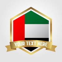 golden Luxus vereinigt arabisch Emirate Etikette Illustration vektor