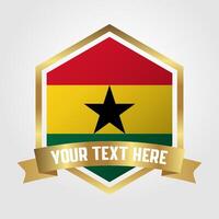 golden Luxus Ghana Etikette Illustration vektor