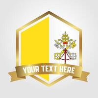 golden Luxus Vatikan Etikette Illustration vektor