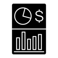 Finanz-Glyphe-Symbol vektor