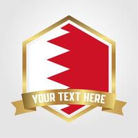 golden Luxus Bahrain Etikette Illustration vektor