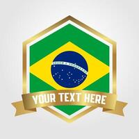 gyllene lyx Brasilien märka illustration vektor