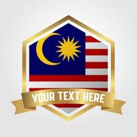 golden Luxus Malaysia Etikette Illustration vektor