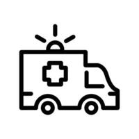 Krankenwagen Gliederung Symbol Pixel perfekt Design gut zum Webseite und Handy, Mobiltelefon App vektor