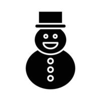 Schneemann-Glyphe-Symbol vektor