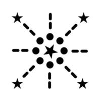 Feuerwerk Glyphe Symbol vektor