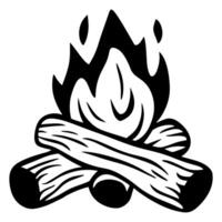 einfach Abenteuer Lagerfeuer Logo vektor