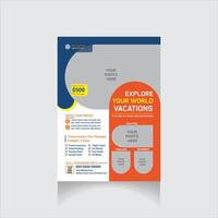 editierbar Reise Agentur Flyer Layout vektor