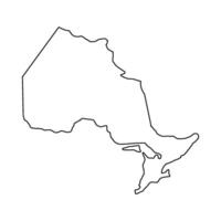 Gliederung Ontario Karte auf ein Weiß Hintergrund vektor