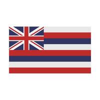 hawaii stat flagga på vit bakgrund vektor