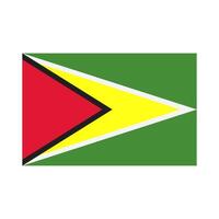 Guyana Flagge auf Weiß Hintergrund vektor