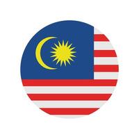 Malaysia Flagge auf Weiß Hintergrund vektor