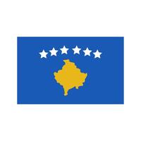 kosovo flagga illustrerade på en vit bakgrund vektor