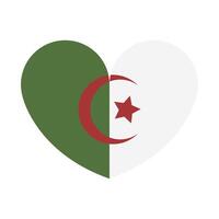 Algerien Flagge illustriert auf ein Weiß Hintergrund vektor