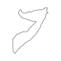 Somalia Karte illustriert auf Weiß Hintergrund vektor