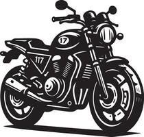 Motorrad Kunst Illustration Weiß Hintergrund vektor