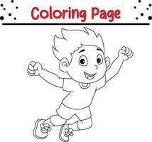 süß Junge Färbung Buchseite. süß Färbung Buch zum Kinder vektor