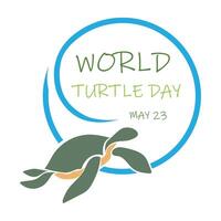 Welt Schildkröte Tag Vorlage Design. Welt Ozeane Tag Konzept, Schildkröte unter Wasser mit viele schön Koralle, Hilfe zu schützen Tier und Umgebung vektor
