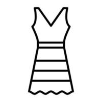 Sommerkleid-Liniensymbol vektor