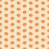 orange sömlös mönster med löv vektor