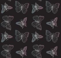 nahtlos Muster von skizzieren Schmetterling vektor