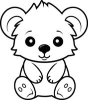 Färbung Buch zum Kinder Teddy tragen. Illustration. vektor