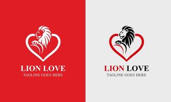 lejon minimalistisk logotyp, kung lejon symbol i röd svart, gul Färg, lejon ansikte med brand ikon röd hjort Zoo skog vektor