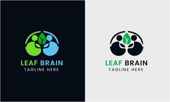 Baum Gehirn Logo Konzept. Mensch Geist, Verstand Wachstum, Mensch Gehirn mit Leistung Birne, Gehirn mit Blatt, Logo Konzept Idee Symbol, Gehirn aufladen, Gehirn verbessern vektor