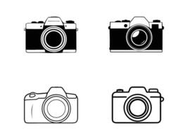 kamera ikon illustration. Foto kamera tecken och symbol. fotografi ikon. vektor