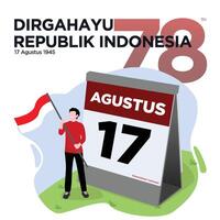 Sack Rennen im indonesisch Unabhängigkeit Tag vektor
