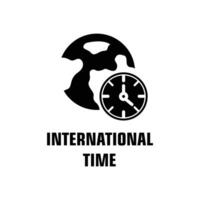 International Zeit oder Logo Design isoliert Zeichen Symbol Illustration - - hoch Qualität Linie Stil Symbol vektor