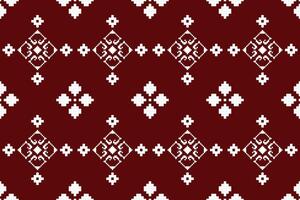 Pixel Muster ethnisch orientalisch traditionell. Design Stoff Muster Textil- afrikanisch indonesisch indisch nahtlos aztekisch Stil abstrakt Illustration vektor