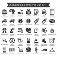 Shopping- und E-Commerce-Icon-Pack vektor