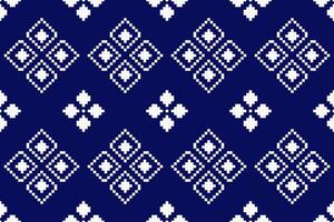 Pixel Muster ethnisch orientalisch traditionell. Design Stoff Muster Textil- afrikanisch indonesisch indisch nahtlos aztekisch Stil abstrakt Illustration vektor