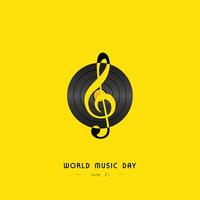 Welt Musik- Tag Grafik Design ist großartig zum Welt Musik- Tag Feierlichkeiten vektor