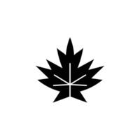Ahorn Blatt Glyphe Symbol - - Herbst Jahreszeit Symbol Illustration Design vektor