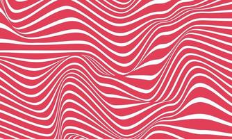 abstrakt randig bakgrund i rött och vitt med vågiga linjer mönster.
