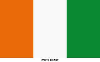 Flagge von Elfenbein Küste, Elfenbein Küste National Flagge vektor