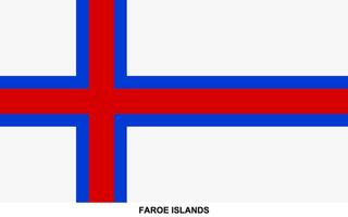 Flagge von Färöer Inseln, Färöer Inseln National Flagge vektor