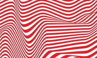 abstrakt randig bakgrund i rött och vitt med vågiga linjer mönster.