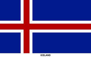 Flagge von Island, Island National Flagge vektor