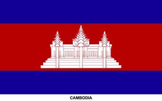 Flagge von Kambodscha, Kambodscha National Flagge vektor