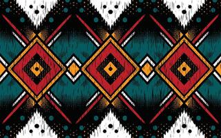 ethnisch abstrakt Ikat Kunst. nahtlos Muster im Stammes-, Volk Stickerei, und Mexikaner Stil. aztekisch geometrisch Kunst vektor