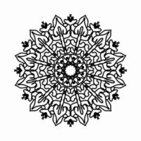 kreisförmiges Muster in Form von Mandala mit Blume für Henna-Mandala-Tattoo-Dekoration. vektor