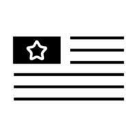 amerikanisch Flagge Symbol. rot Streifen und Blau Feld mit Weiß Stern. Symbol von USA, Patriotismus, und National Stolz. vektor
