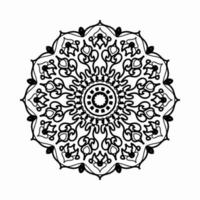 cirkulärt mönster i form av mandala med blomma för henna mandala tatuering dekoration. vektor